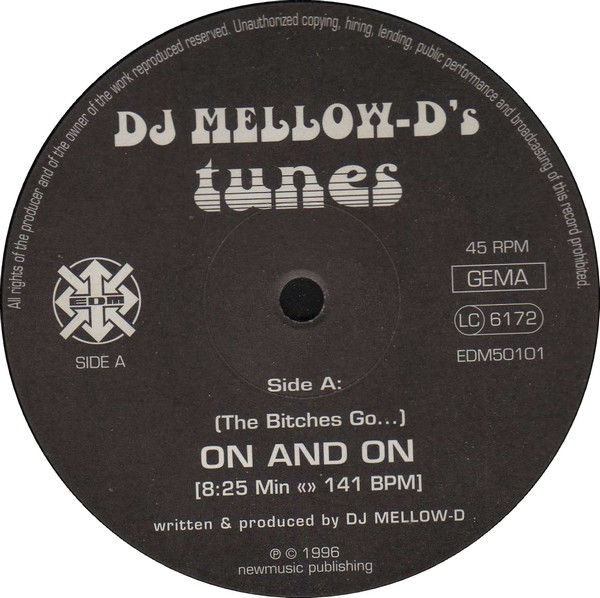 DJ Mellow-D's Tunes – On And On / Paradise DJ Mellow-D's Tunes – On And On / Paradise
